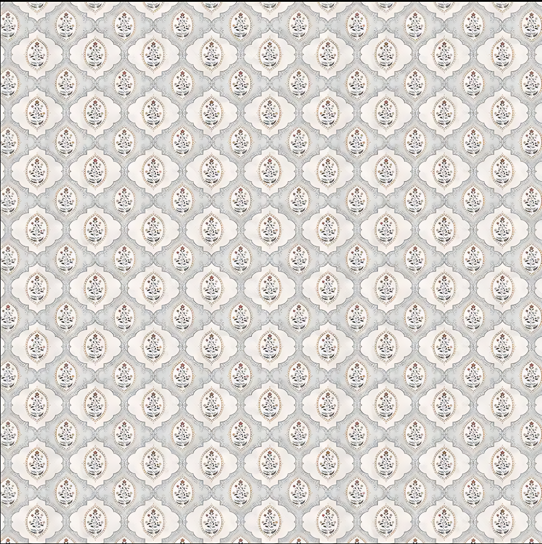 Garden of Serenity wallpaper - customized blue floral pattern wallpaper