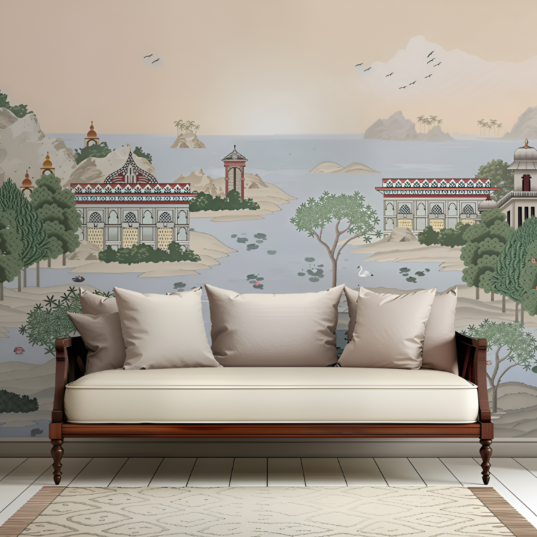 Royal Harmony Dream Palace wallpaper - Customized Indian wallpaper - Mughal style wallpaper