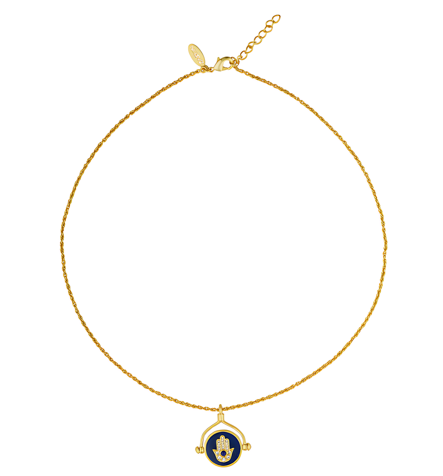 Protection Necklace with Evil Eye and Hamsa Hand