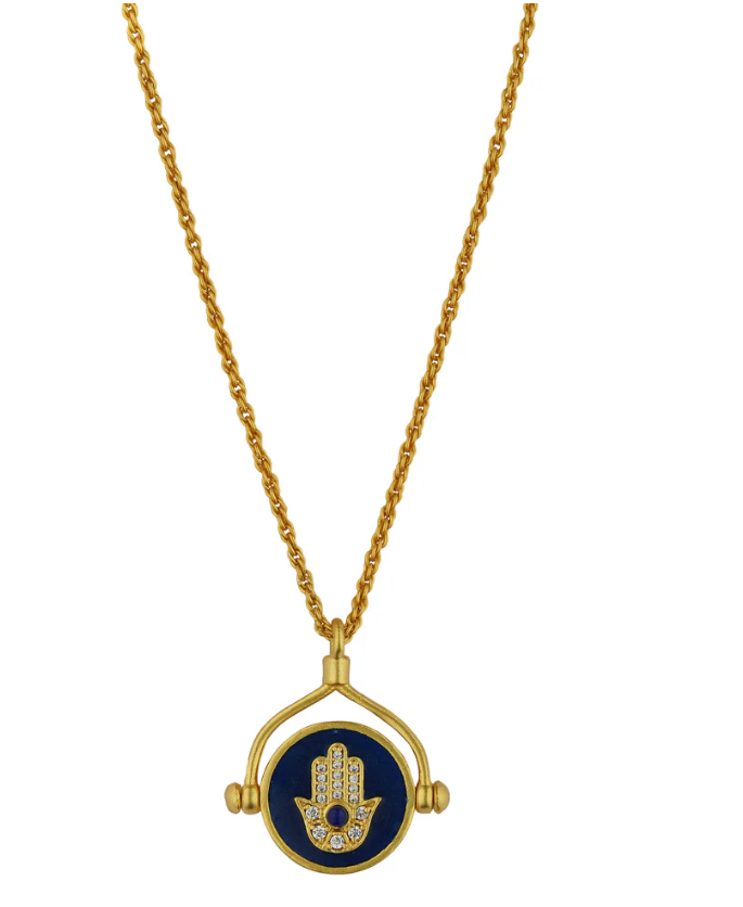 Protection Necklace with Evil Eye and Hamsa Hand