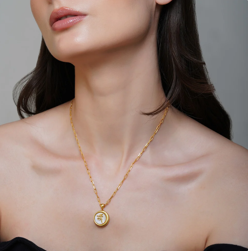 Ma Mother Necklace with Mother of Pearl