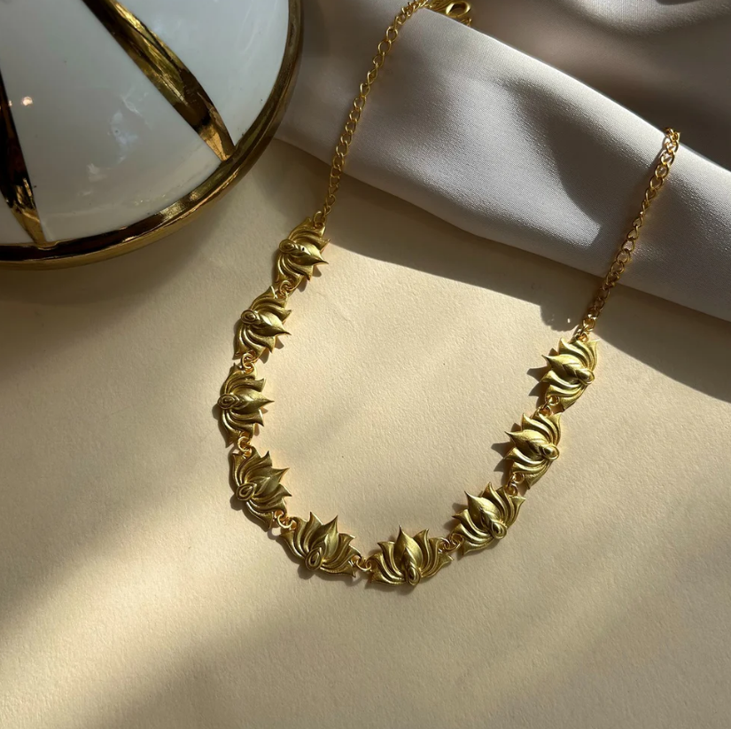 Tranquil Moods Lotus Choker Necklace