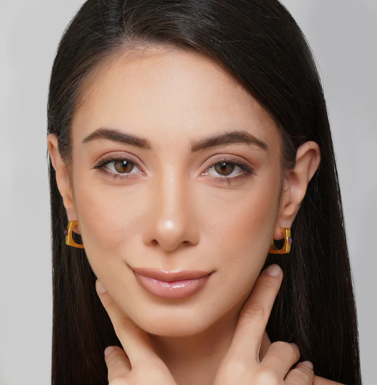 Power chain Navratan earrings