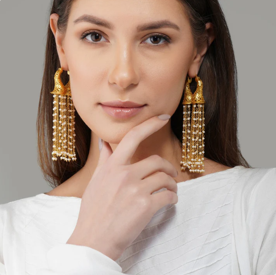 Gull statement earrings