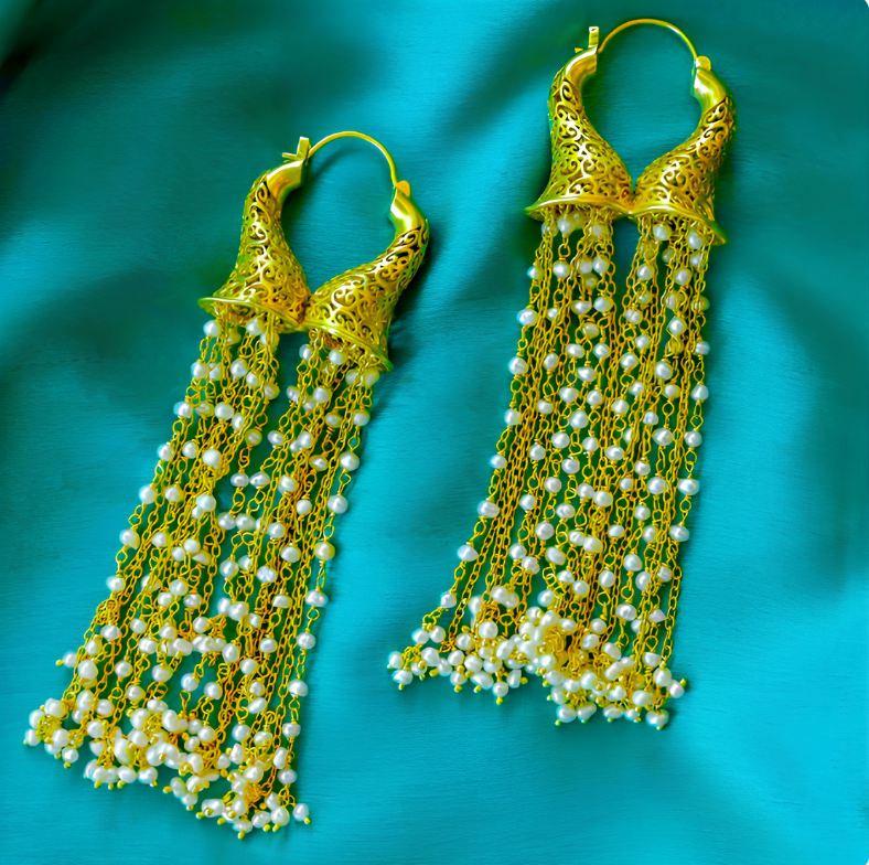 Gull statement earrings