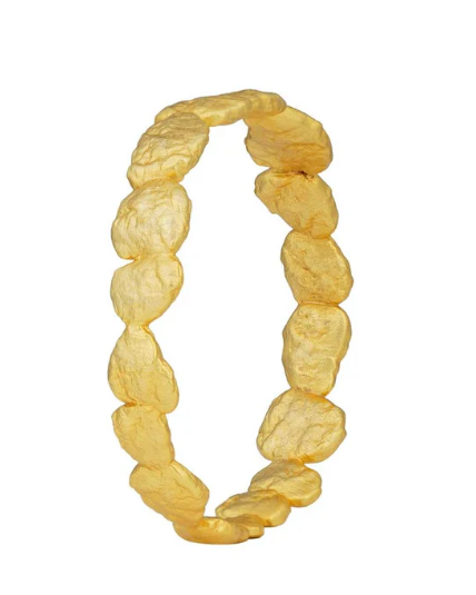 Gold Nuggets Gold Tone Bangle