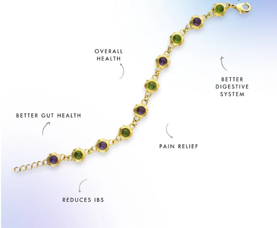 Peridot and Amethyst Unisex Bracelet