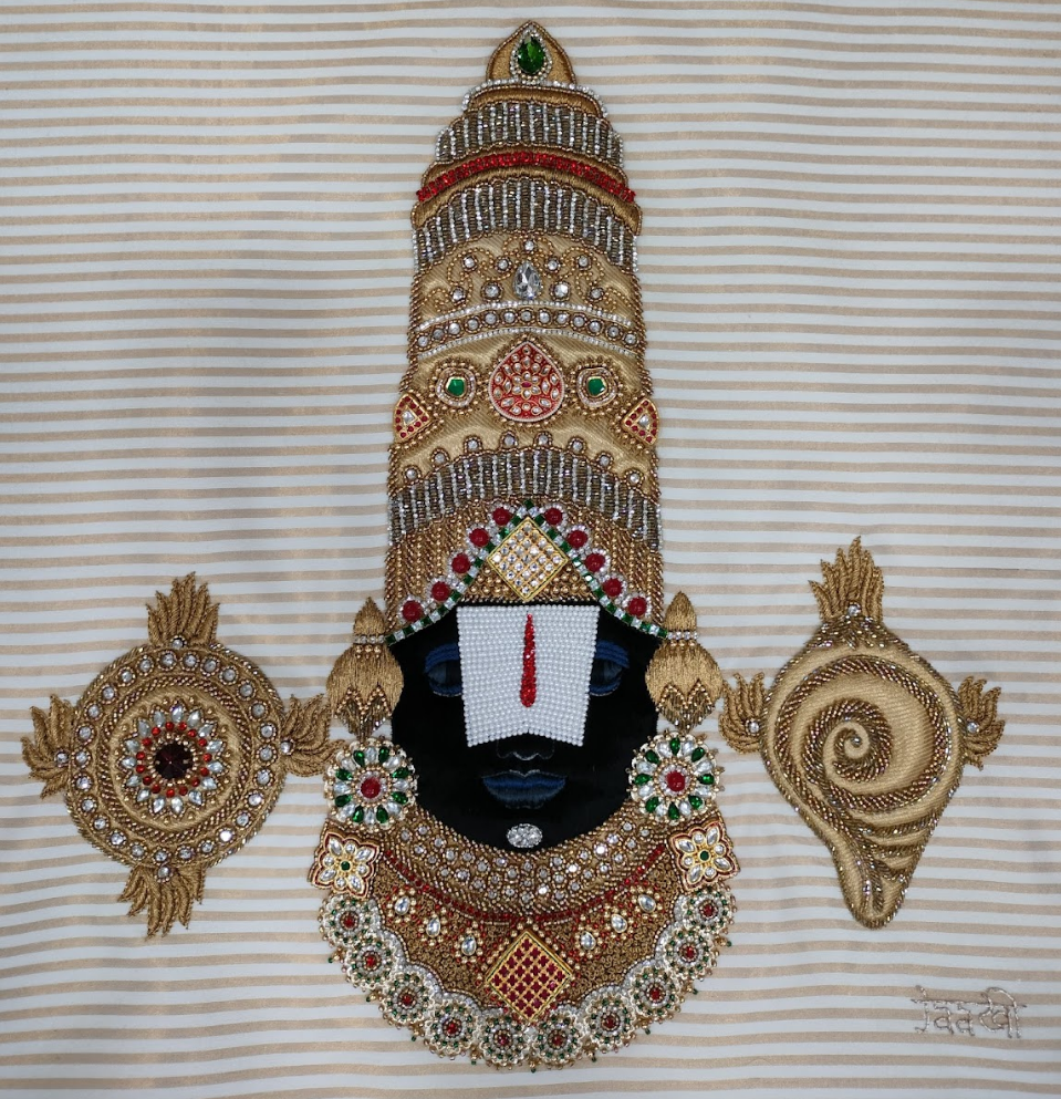 Tirupati Balaji Face Wall Tapestry