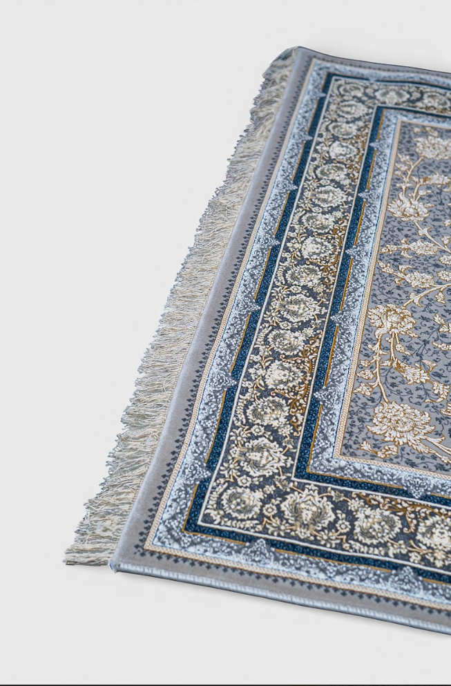 Afsaneh Silk All-Over Floral Rug – Kashmiri Inspired Vine Weave