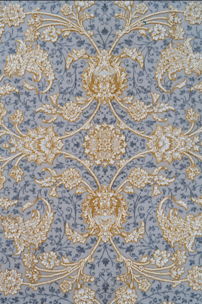 Afsaneh Silk All-Over Floral Rug – Kashmiri Inspired Vine Weave