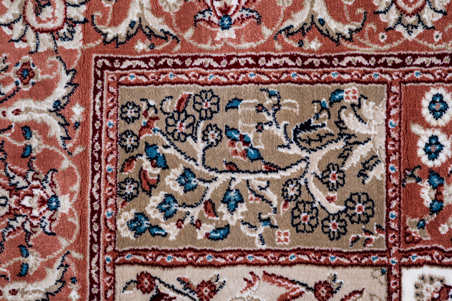 Zarbaft Patchwork Silk Rug – Kashmiri Inspired Panel Design