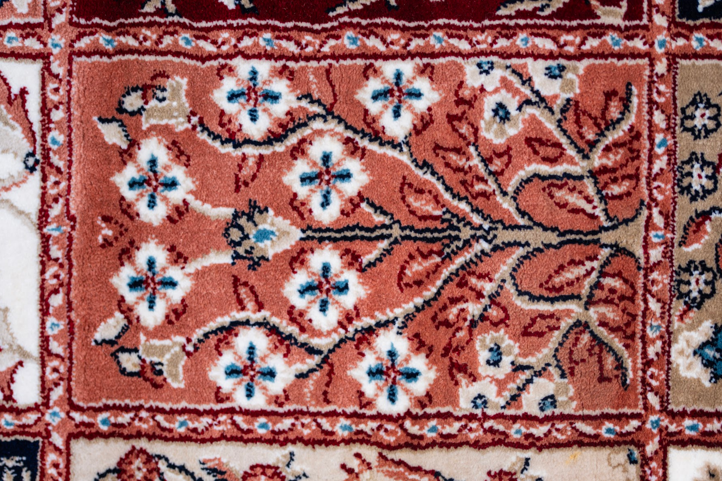 Zarbaft Patchwork Silk Rug – Kashmiri Inspired Panel Design
