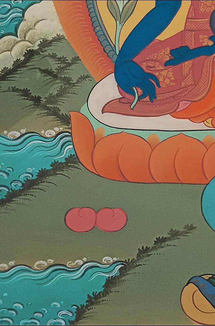 Bhaisajyaguru in Tranquil Contemplation – Ladakh Thangka