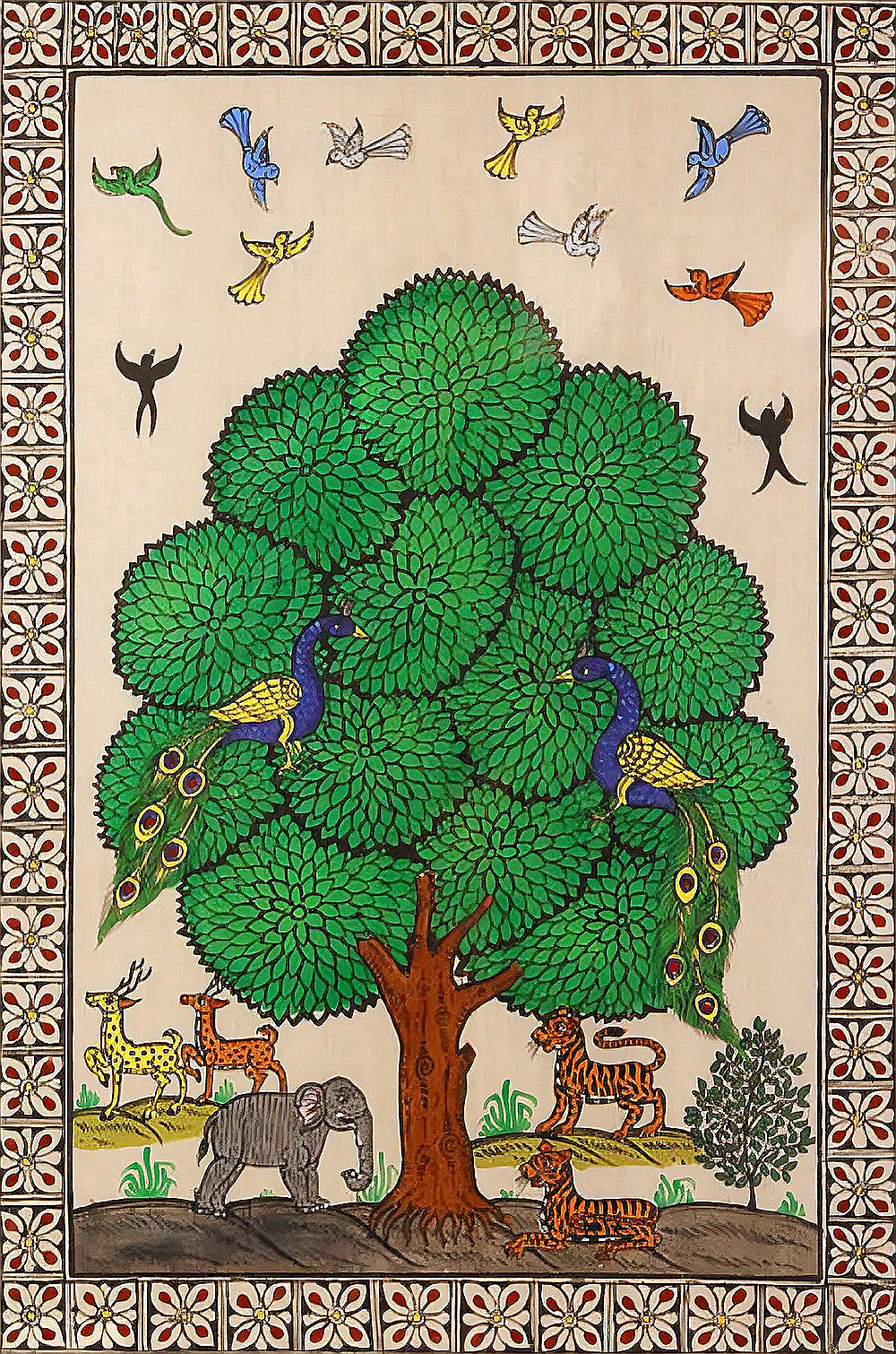 Orissa Pattachitra Tree of Life Painting