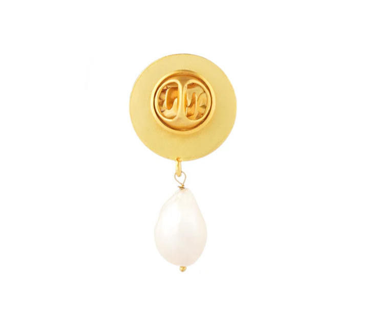 Roaring to Go Pearl Brooch