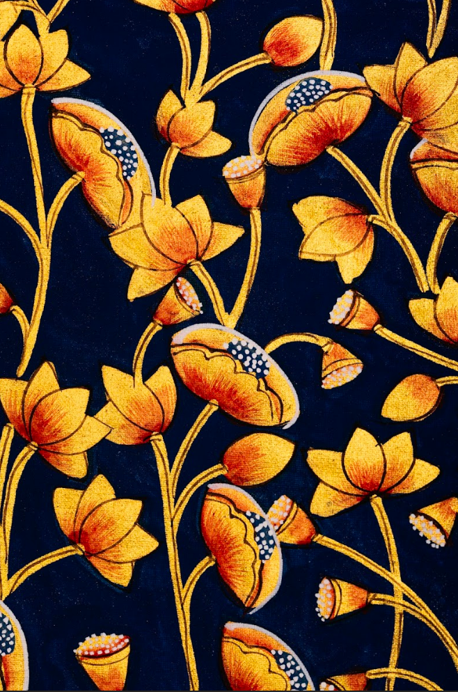 Garden of Golden Blossoms - Pichwai Painting