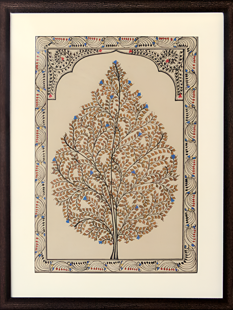 Cosmic Harmony: Tree of Life – Orissa Pattachitra Painting