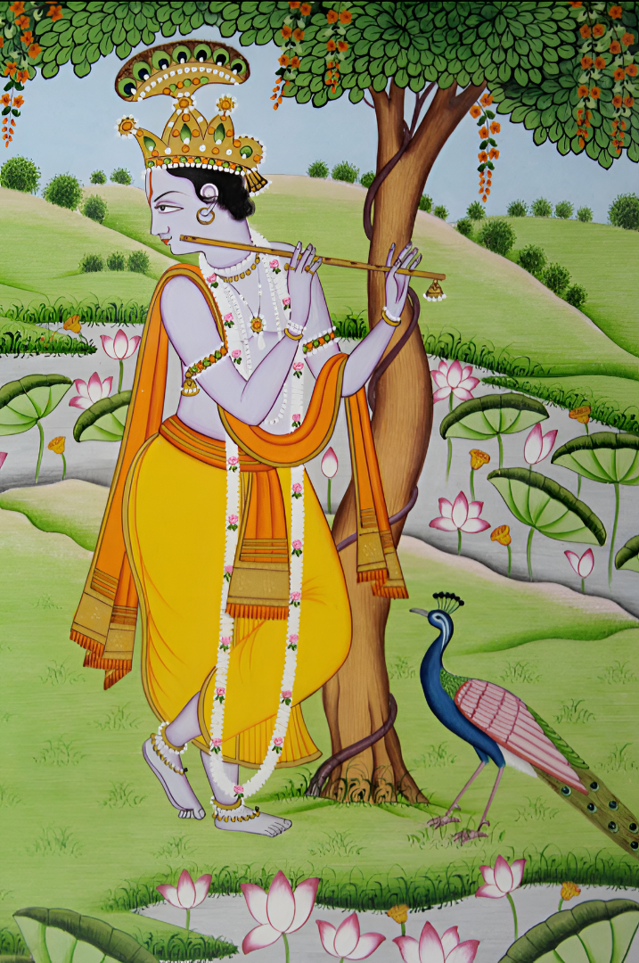 Melody in the Meadow – A Kangra Miniature