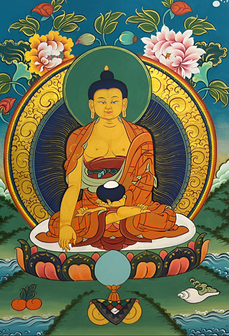 Shakyamuni in Enlightenment – Ladakh Thangka Painting