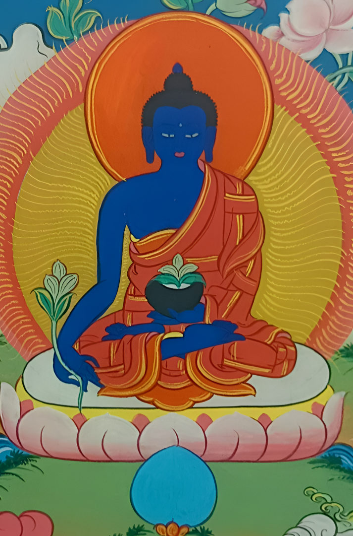 Bhaisajyaguru: The Healing Presence - Ladakh Thangka Painting