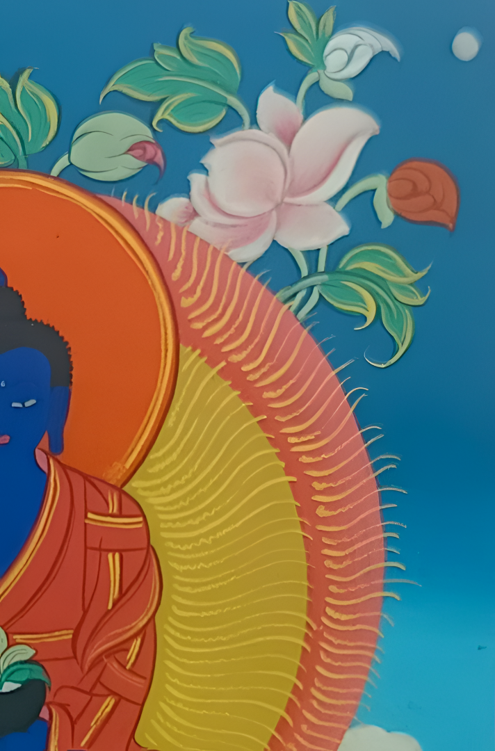 Bhaisajyaguru: The Healing Presence - Ladakh Thangka Painting