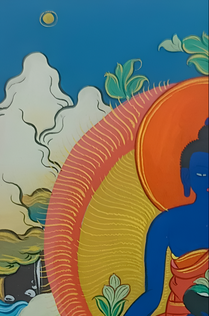 Bhaisajyaguru: The Healing Presence - Ladakh Thangka Painting