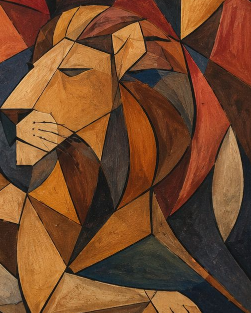 Pichwai – “Shakti Vaibhava”: Cubist Durga Enthroned with the Lion