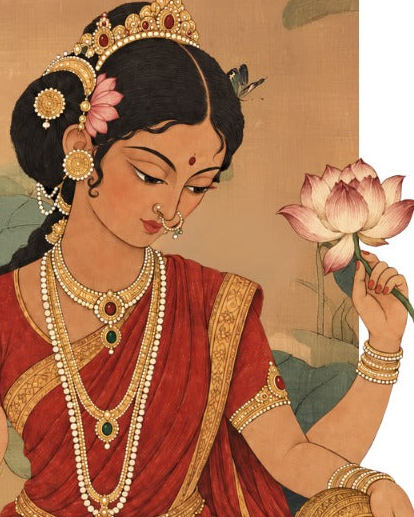 Art print - 'Shri' The Lotus of Abundance - Indian Contemporary Print