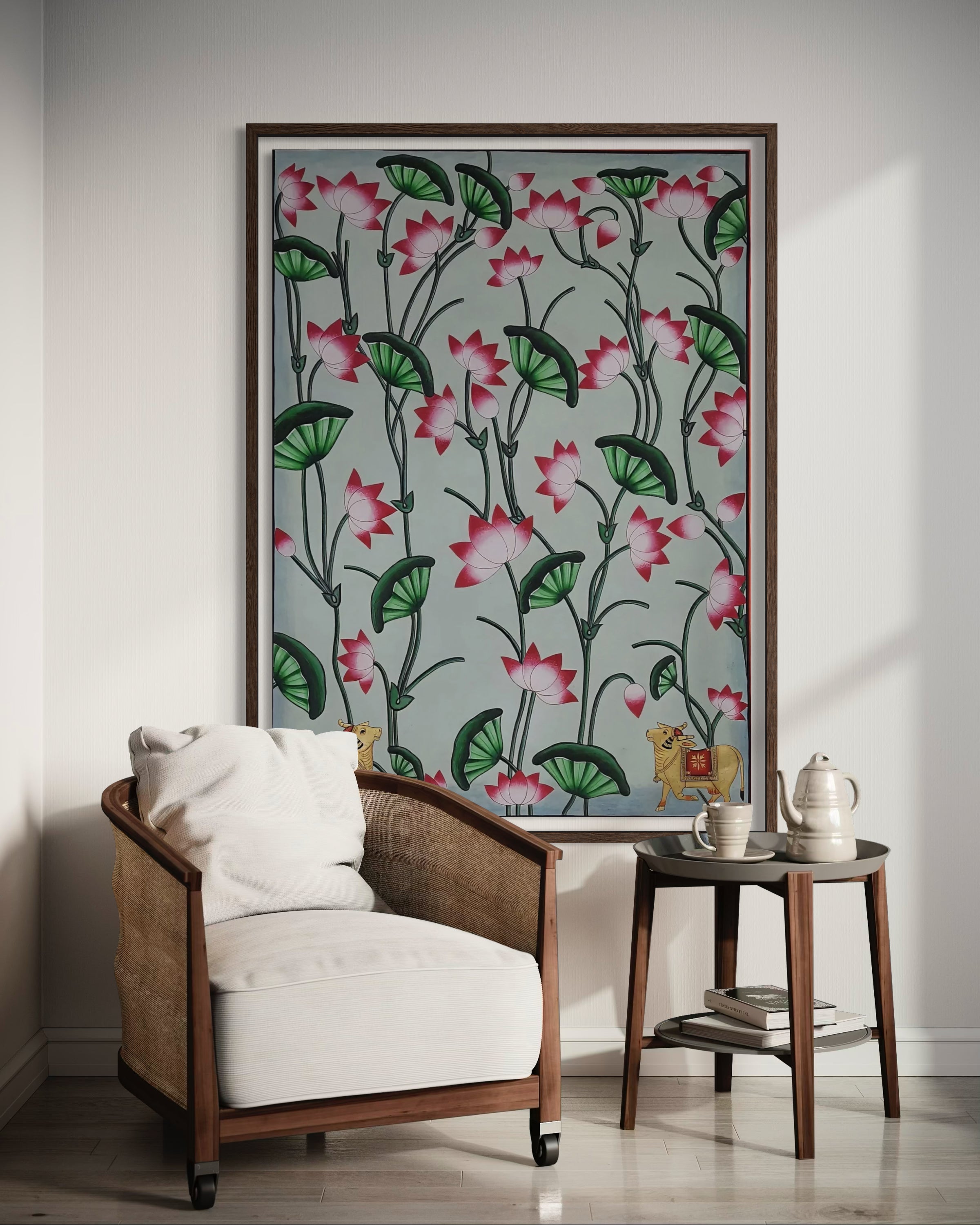 Pichwai- Kamal Talai: Divine Lotus Pond of Serenity