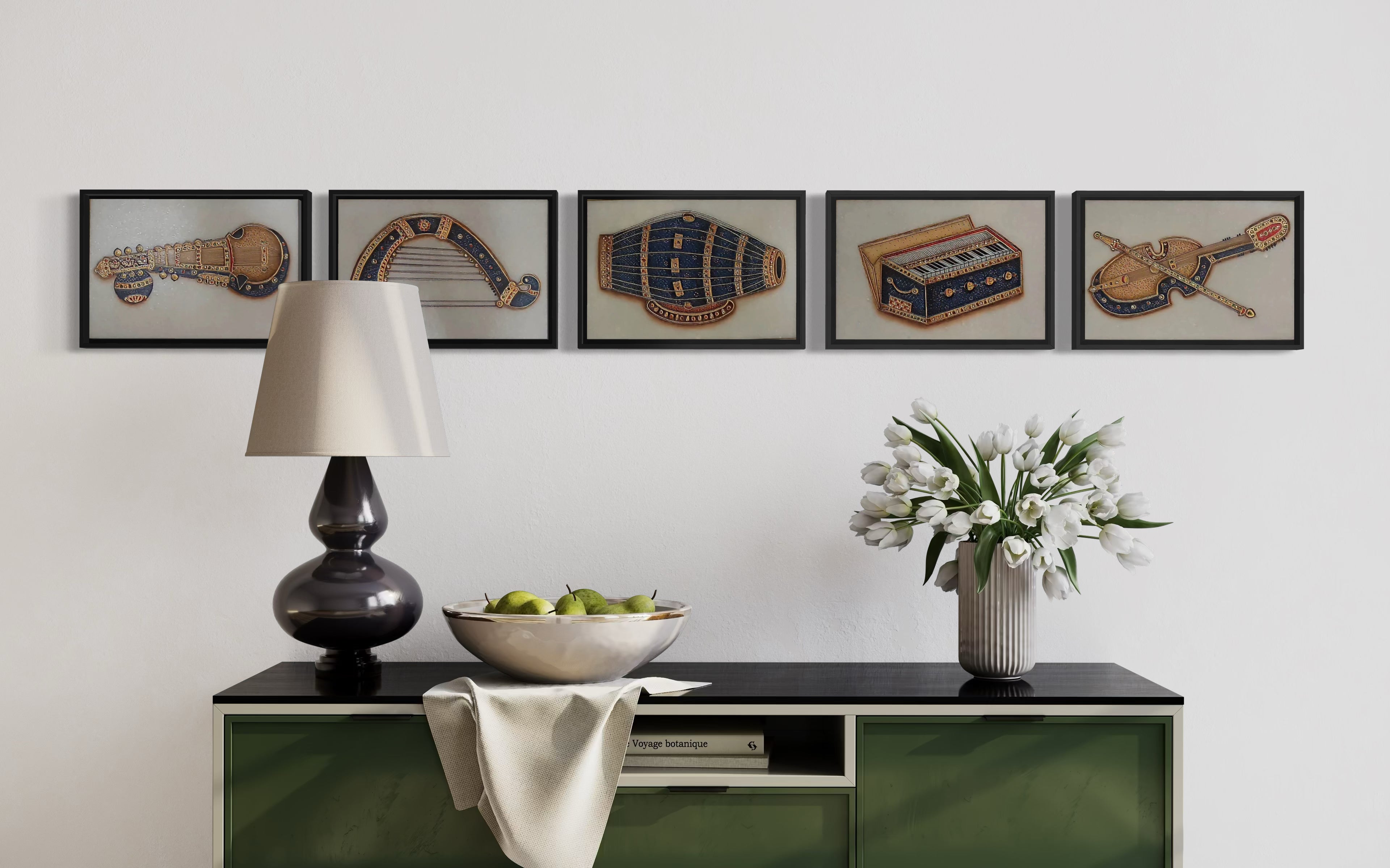 Musical Instruments Painting (Single Piece, 24k Gold)