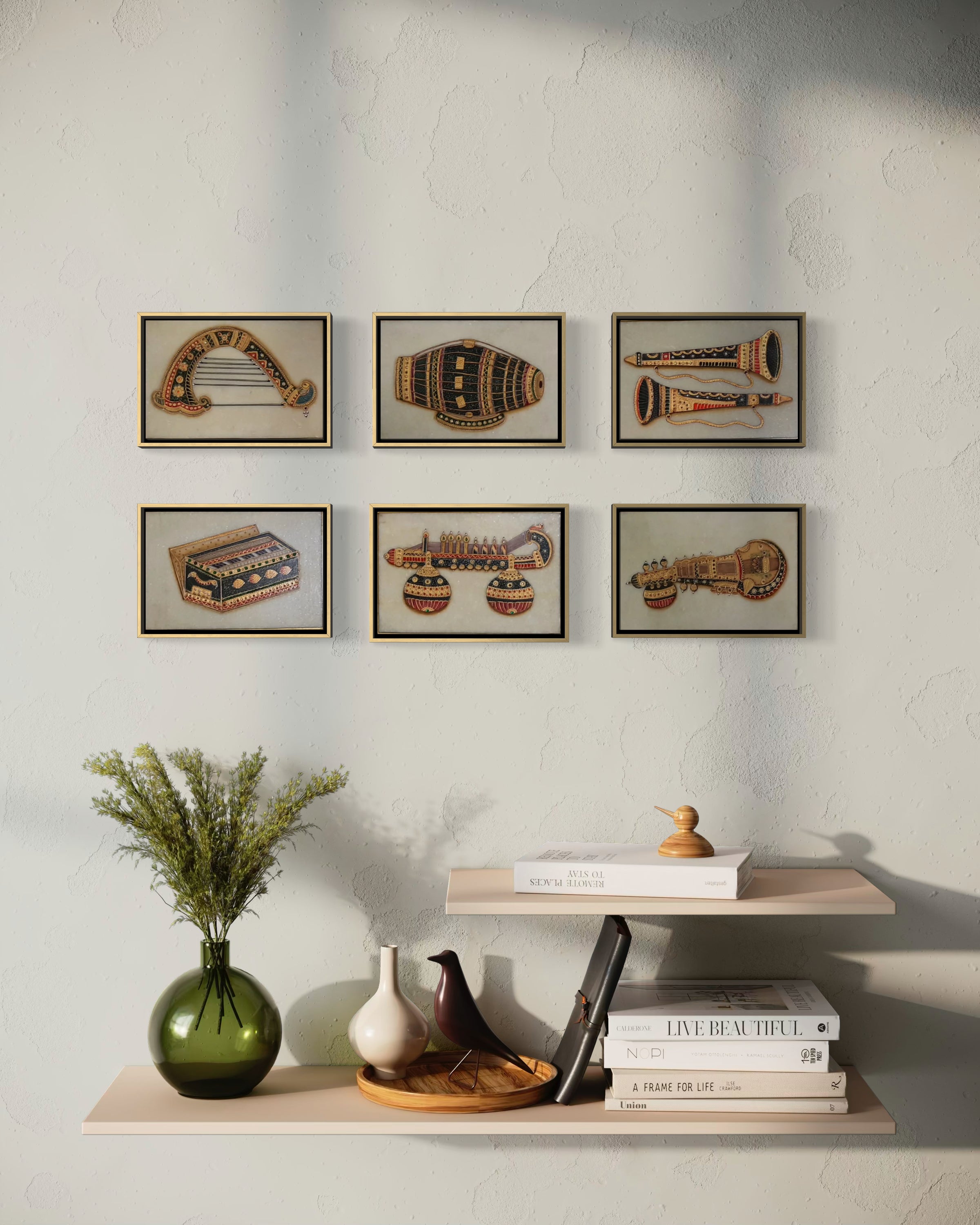 Musical Instruments Painting (Single Piece)- In 24k Gold