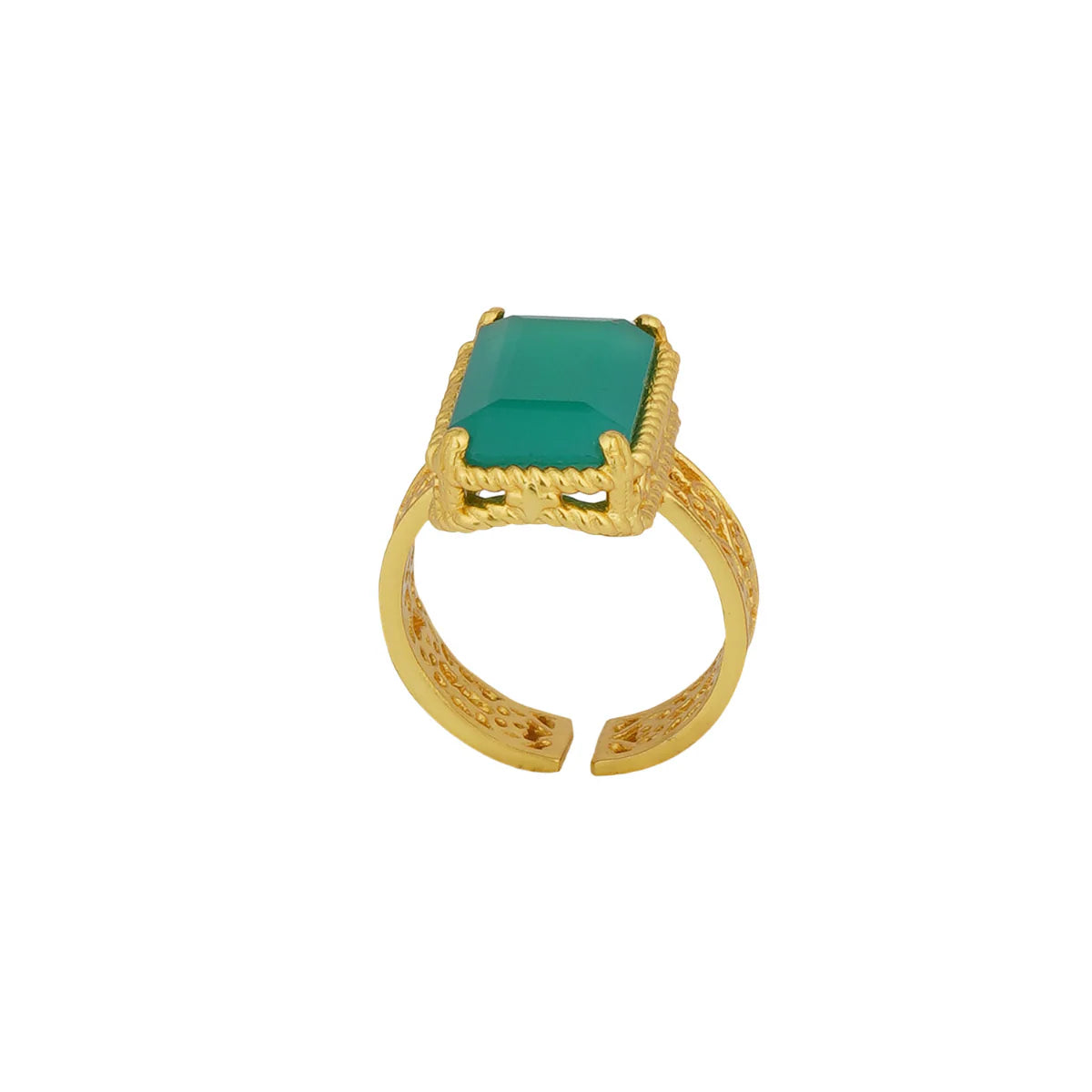 Style never fades green onyx ring