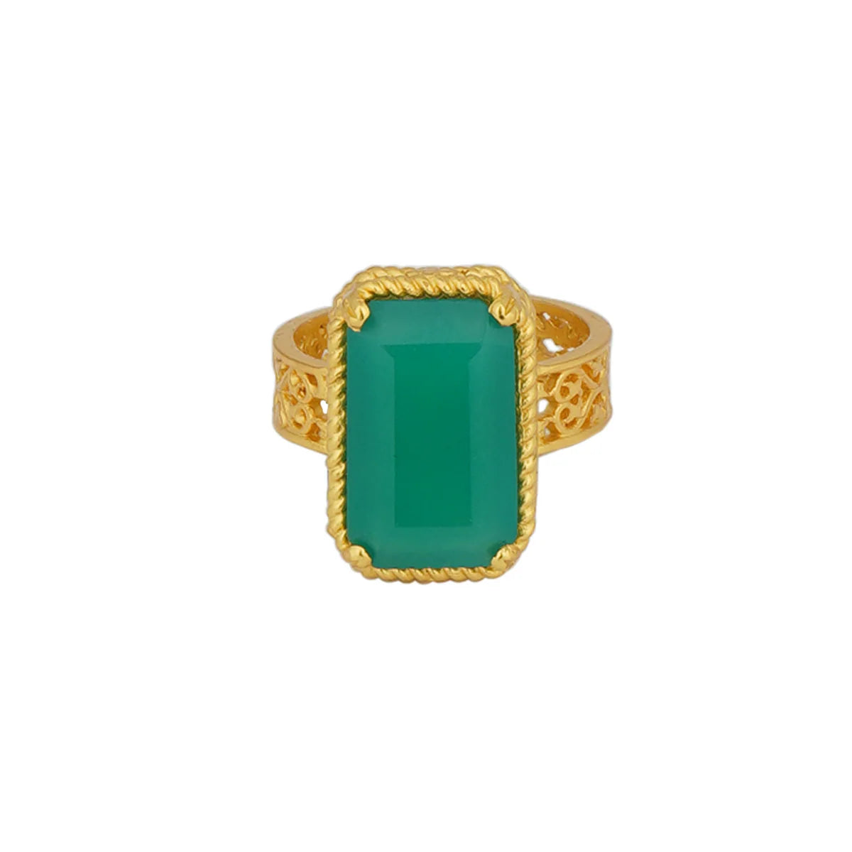 Style never fades green onyx ring