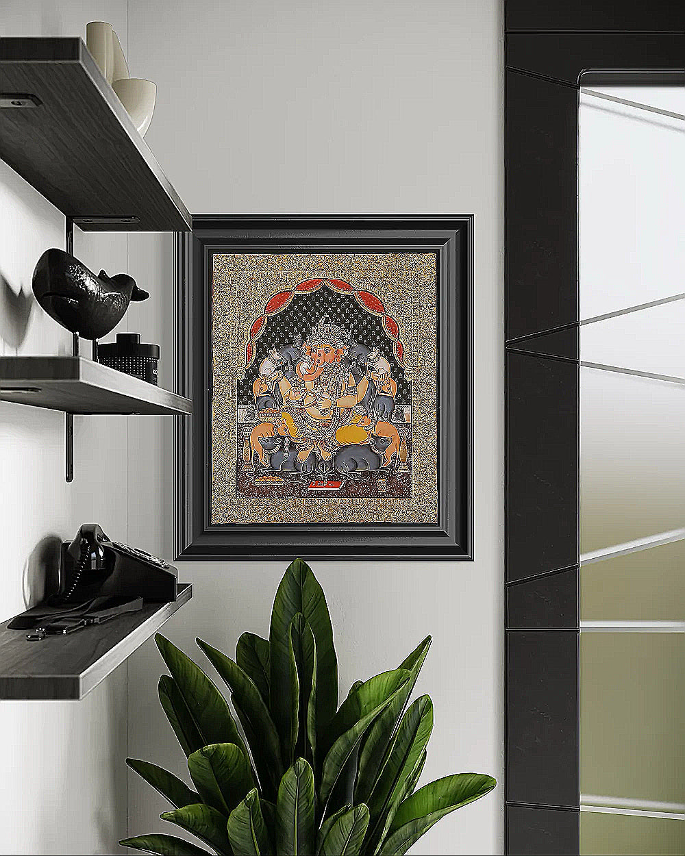 Tanjore- Ganesha Painting in 24k Gold