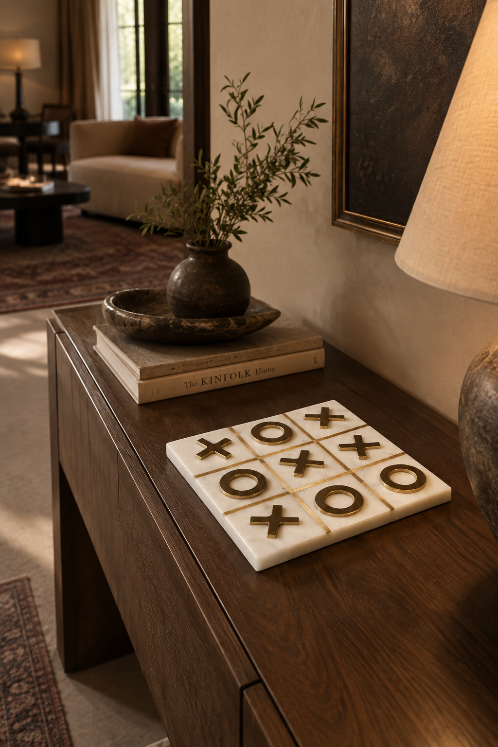 Marble Tic-Tac-Toe Set