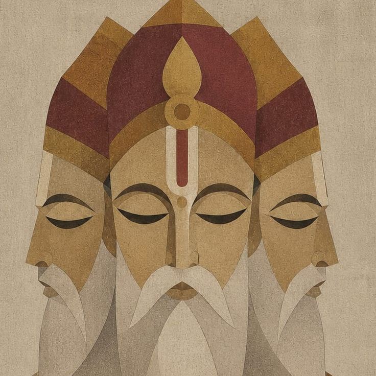 Pichwai – “Trimukha Vidya”: The Threefold Wisdom of Brahma