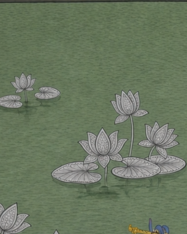 Handpainted – “Krishna in Sage Bloom”: Contemporary Heritage Painting