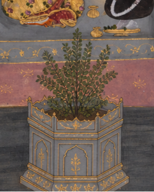 Handpainted – “Chandrika Upasana”: Celestial Devotional Painting