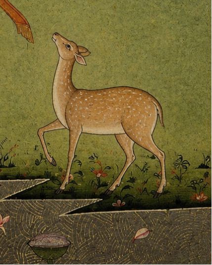 Handpainted – “Venu Vilasa”: Contemporary Krishna Painting