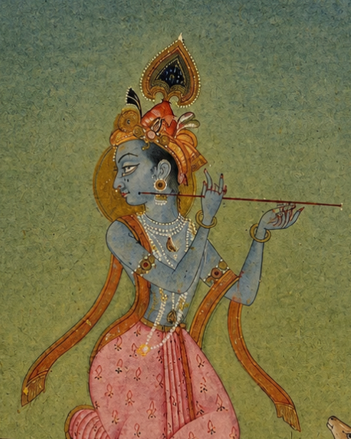 Handpainted – “Venu Vilasa”: Contemporary Krishna Painting
