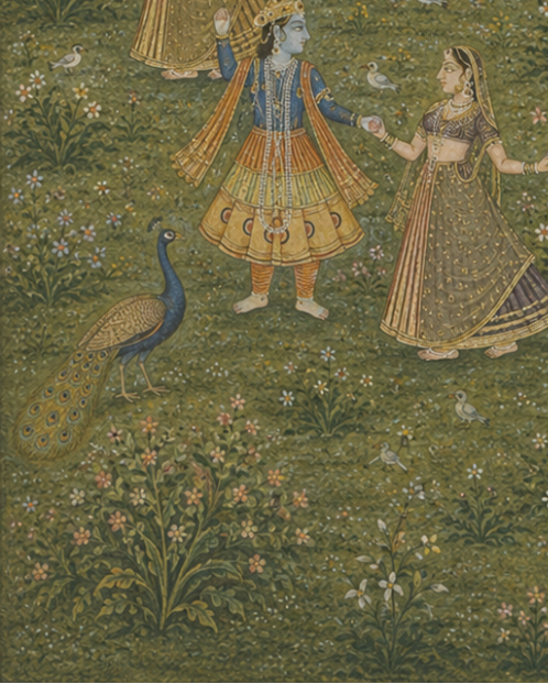 Handpainted – “Sharad Maharaas”: Divine Raas Leela Painting