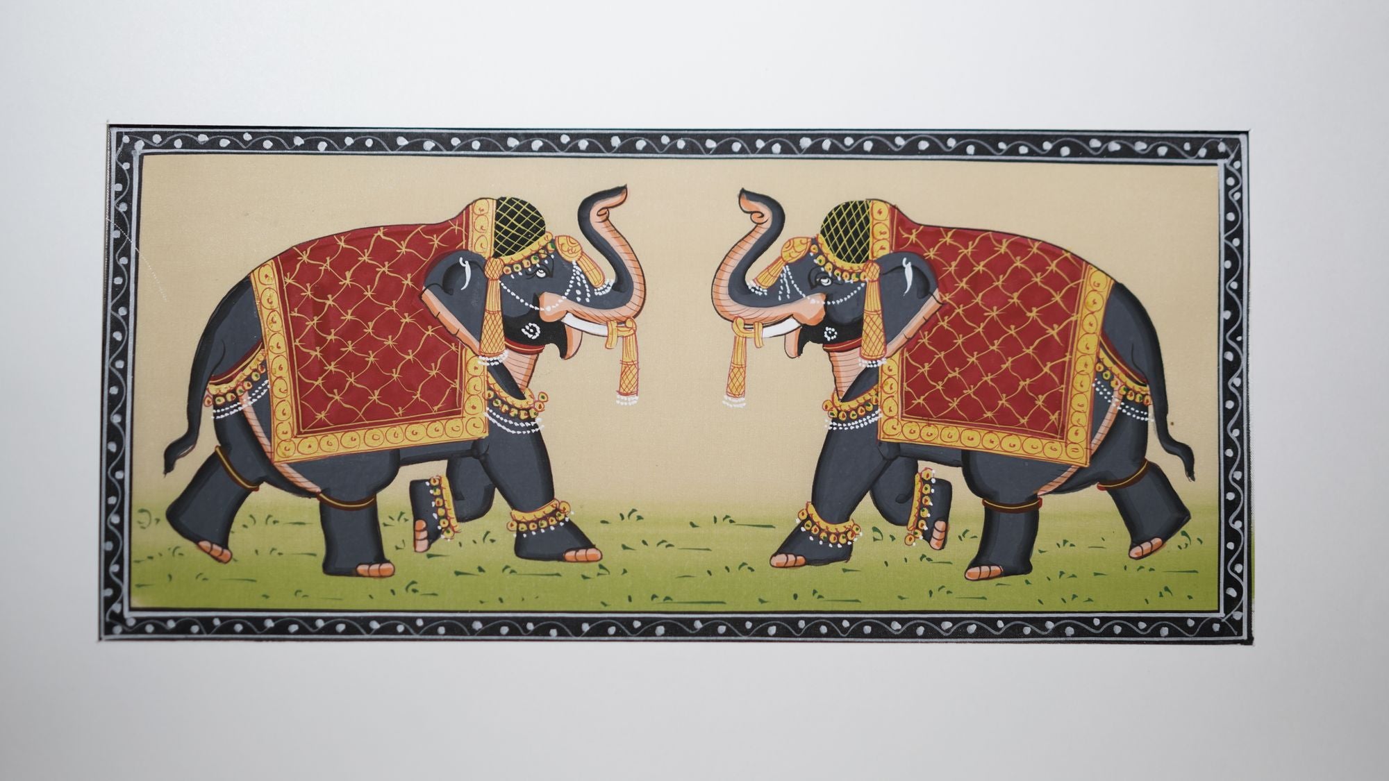 Red Victory Elephants Painting