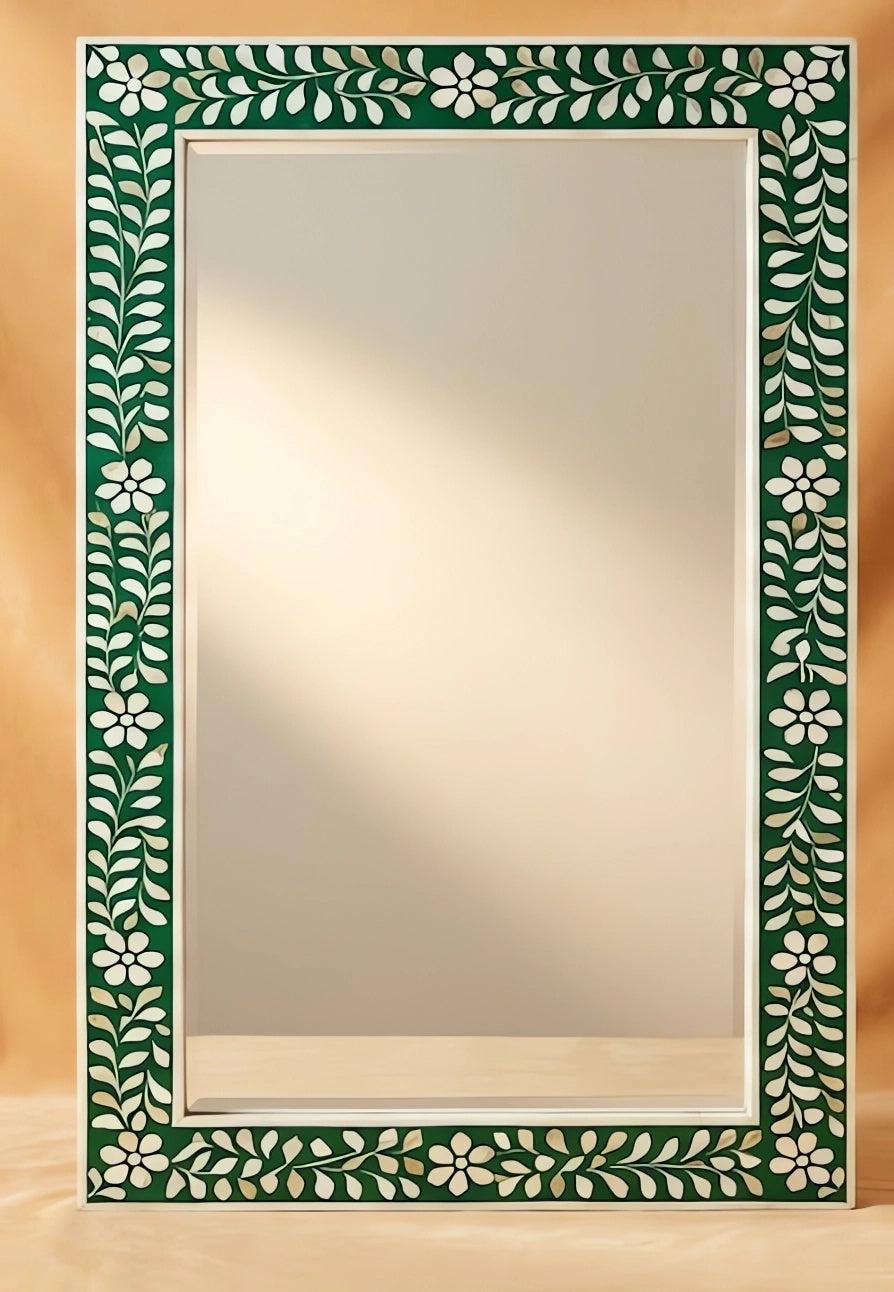 Vine Mother of Pearl Inlay Wall Mirror