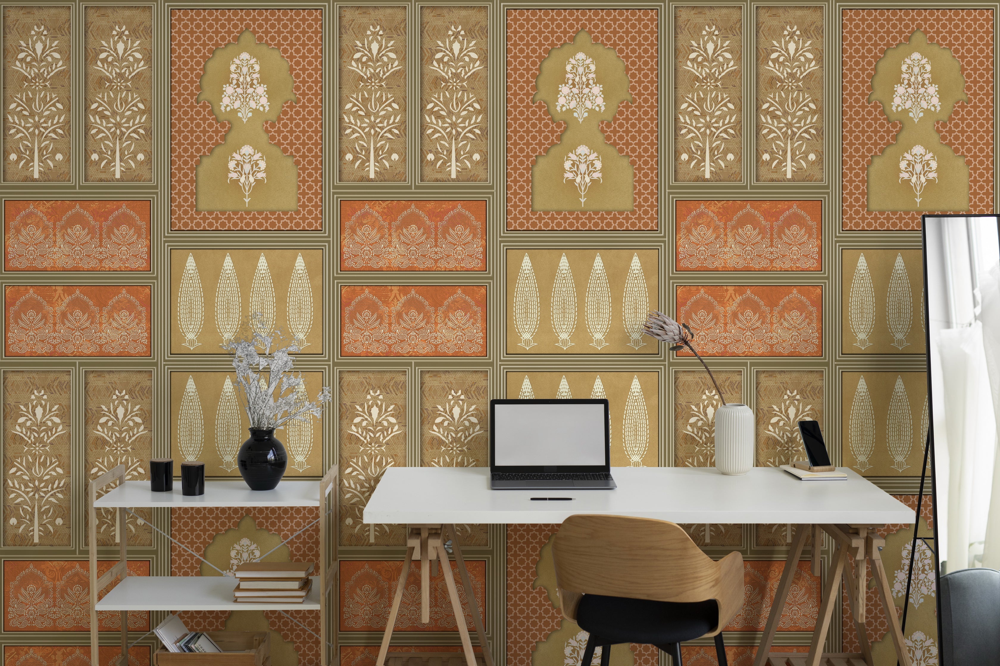 Blooming Inlay Rachana wallpaper - Customized wallpaper by Brahm