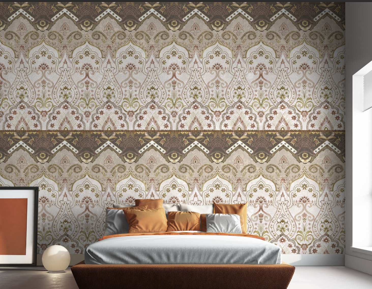 Timeless Motifs Butta wallpaper - Customized traditional motif wallpaper buy now