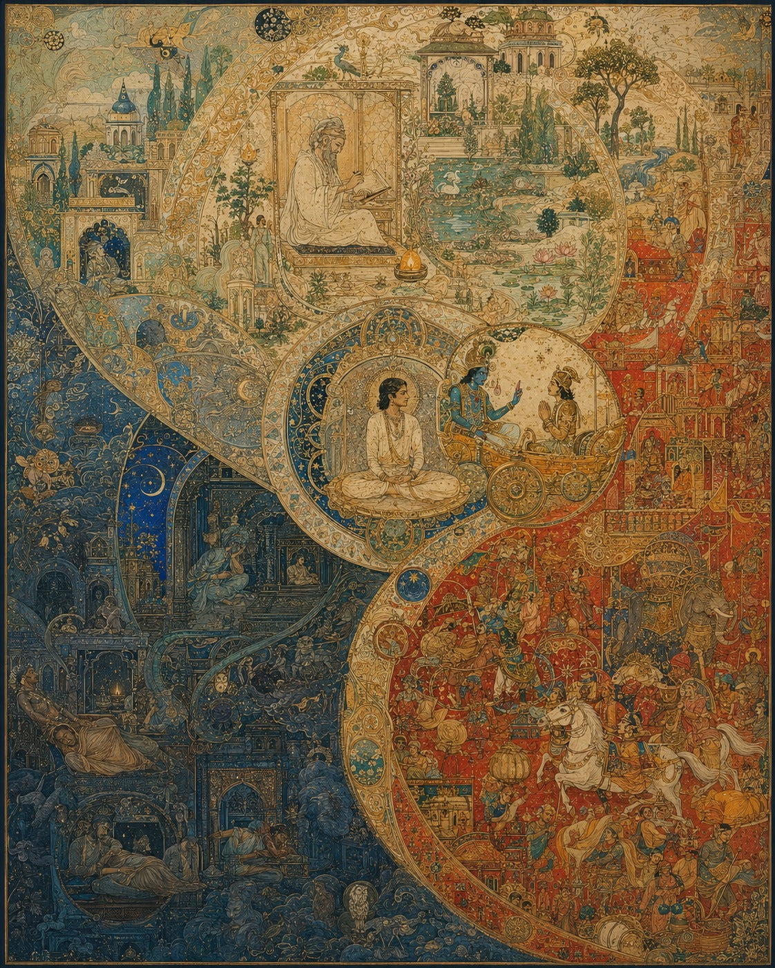 Ch 14 'Guna' The Three Forces of Nature, Bhagavad Gita - Indian Epics Prints