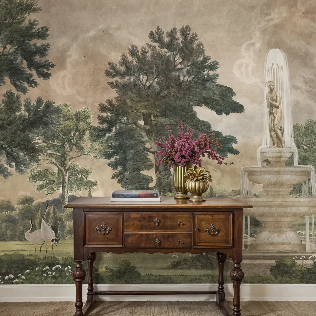 Vintage Garden Charm : “Purani Bagiya” Wallpaper