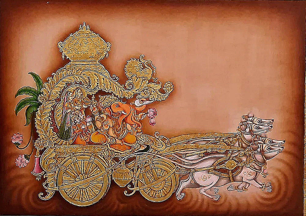 Lord Ganesha Tanjore Painting