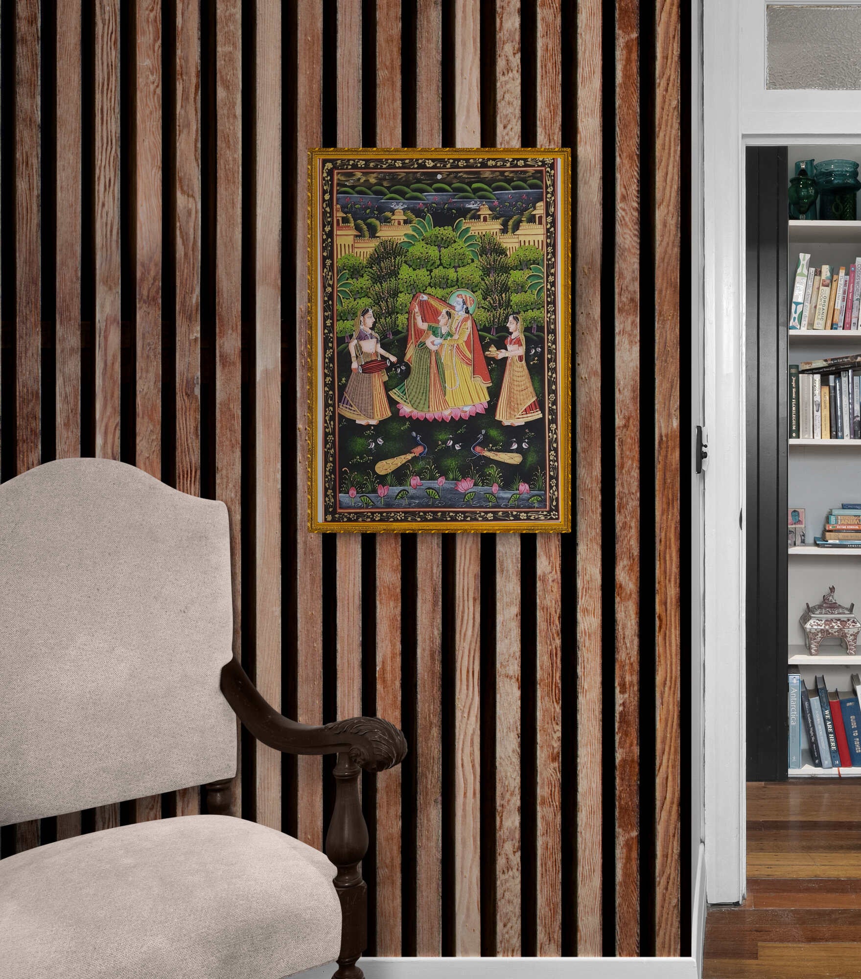 Miniature- Eternal Love: Radha Krishna Painting