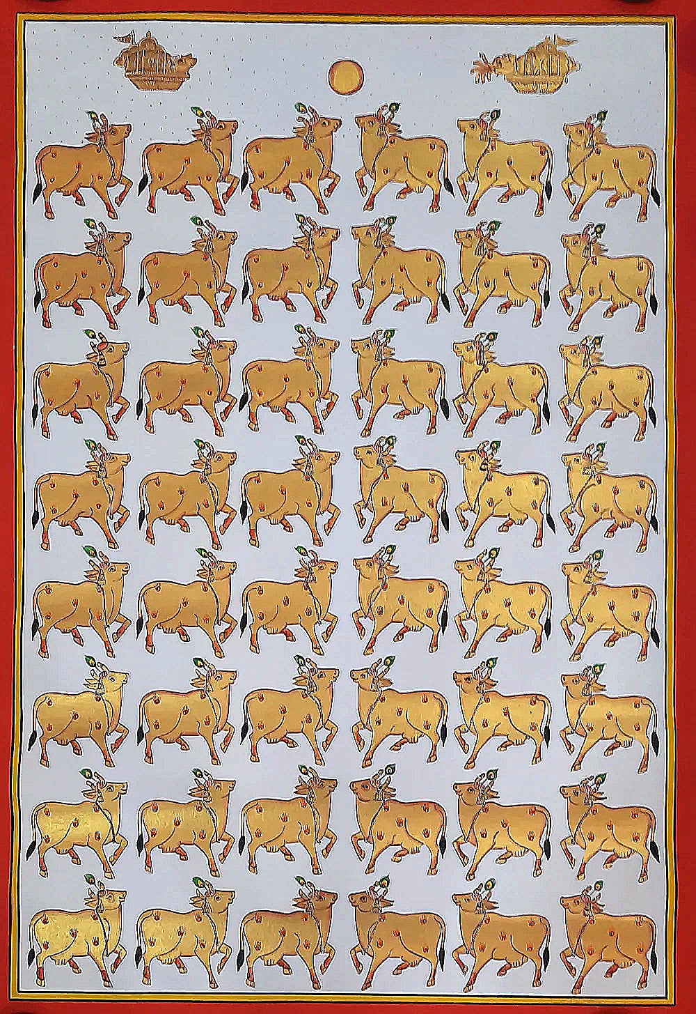 Handmade Cows Pichwai Painting